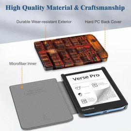 Fintie Case for Pocketbook Verse Pro/Verse (2023)/Verse Pro Colour (2024) eReader - Ultra Thin and Super Lightweight Protective Case with Auto Sleep/Wake and Magnetic Closure