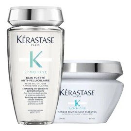 Kit Tratamiento para Cabello Kerastase Symbiose Anticaspa  Shampoo 250 ml  Mascarilla 200 ml  Cuero Cabelludo Saludable                               