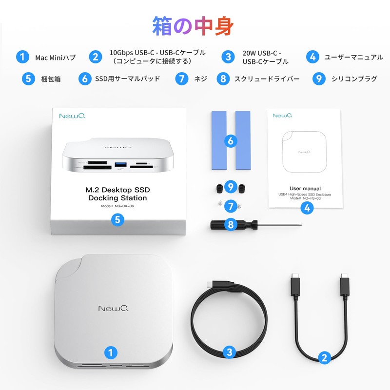 Mac Mini M4 Dock, USB 3.2 10Gbps CFexpress Type B/Type