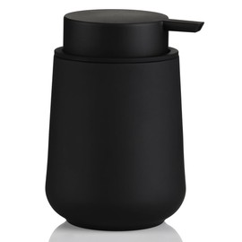 YAUKPH Matte Black Liquid Hand Soap Dispenser Plastic 11oz - Modern Minimalist Style for Bathroom & Kitchen Countertop Refillable