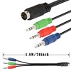 GINTOOYUN 70 Inch Mini Din 9 Pin to 3 x