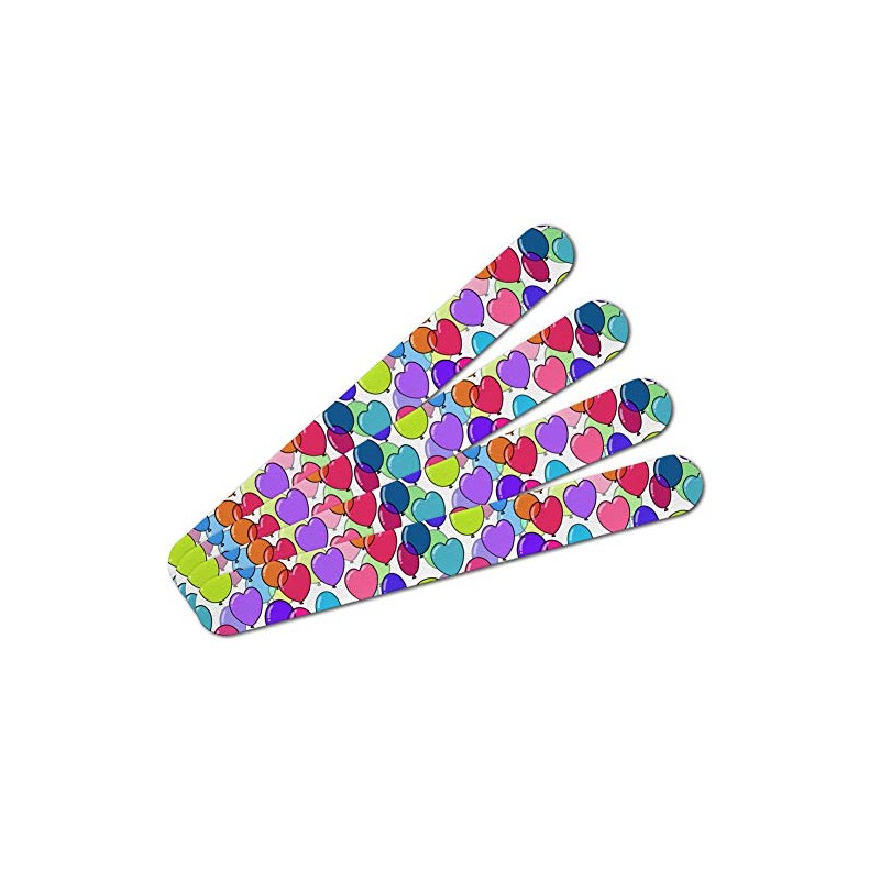 Colorful Balloons Pattern Double-Sided Nail File Emery Board Set 4