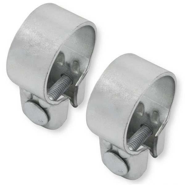 2 x broadband clamps, diameter of 37-82 mm, exhaust clamp,