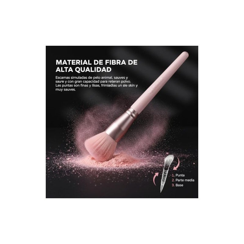 Brochas para Maquillaje con Bolsa 41pcs,Set de Brochas para Maquillaje