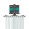 AULEEND Square stainless steel rain shower head high flow rainfall