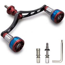 HEIGHTEN 98/110mm Reel Handle Shimano Daiwa Universal Spinning Reel Arch Engine Series (110mm - Black & Burgundy ) (189)