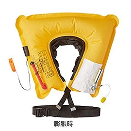 Daiwa DF-2520 Short Life Jacket, Neck Type, Manual Inflation, Black, One Size Fits Most