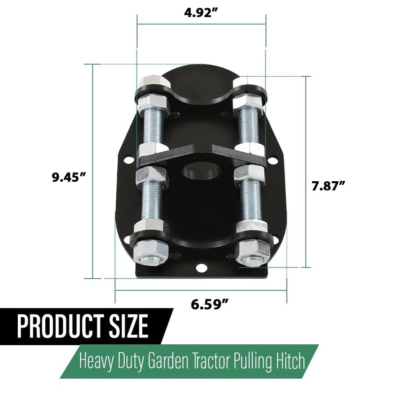LQI Adjustable Garden Tractor Pulling Hitch Heavy Duty Steel Compatible