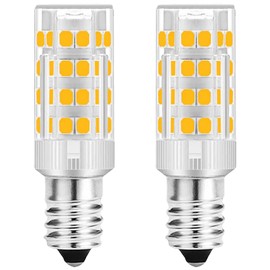 GFLSD E14 LED Bulb Dimmable,4W 120V 350LM T6 40W Halogen Bulbs Equivalent Warm White 3000K,E14 European Base Bulb,Turkish Lamp Bulb Replace,for Cooker Hood,Sewing Machine,Refrigerator Bulb(2Pack)