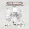 OVENTE Wall Mounted Lighted Makeup Mirror, 9" Double Sided 1X/10X