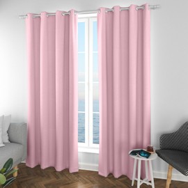DerF HOME 100% Blackout Curtains - 100% Polyester, 52x132 Inch, 6 Colors, Nickel Grommet, Triple Weave Technology for Complete Darkness - Perfect for Living Room, Bedroom, Kitchen, and More