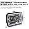 Unbranded Pair 5x7'' 7x6 LED Headlight DRL For International 9900i