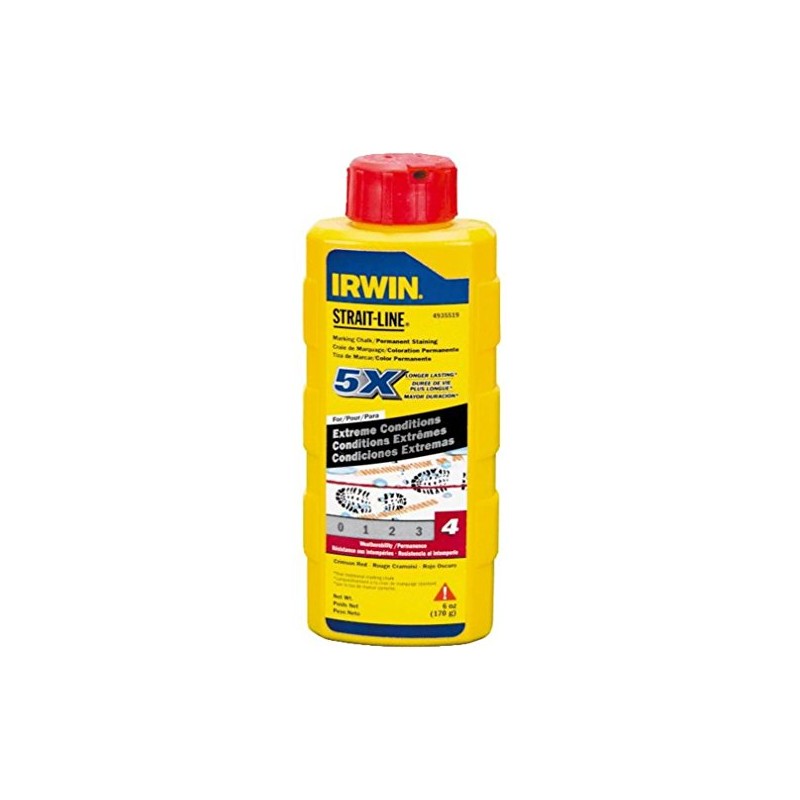 CHALK 6OZ RED PERMSTAIN