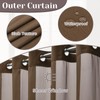 SORTTO No Hook Slub Textured Shower Curtain with Snap in