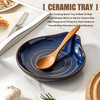 Spoon Rest,Ceramic Spoon Holder for Stove Top Large Spatula Rest