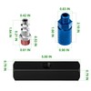 TAISHER 4-Way Straight Air Manifold 5 Ports Aluminum Industrial Pneumatic