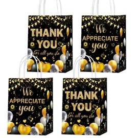cocokawats 16 Pcs We Appreciate You Gift Bag Thank You Goodie Bags for Employee Staff Appreciation Gifts Pastor Teacher Doctor Retirement Appreciation Party