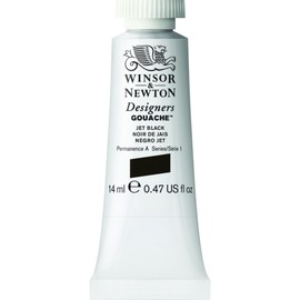 Winsor & Newton Designers Gouache, Jet Black, 14 ml Tube