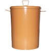 MARKSON 20-Gallon Trash Can with Lid Galvanized Steel Copper