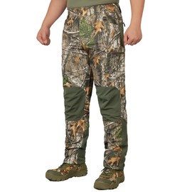 LOOGU Camo Hunting Pants for Men Ripstop Water-Resistant Mens Camo Turkey Hunting Pants with 7 Pockets