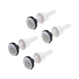 SING F LTD 4PCS Toilet Tank Bolts M10 Tank to Bowl Bolt Set for Most Split Toilets White Plastic Toilet Cistern to Toilet Pan Fixing Fitting Sealing Kit
