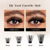 BEFER Lash Clusters, 192 Pcs D Curl Eyelash Clusters 3D