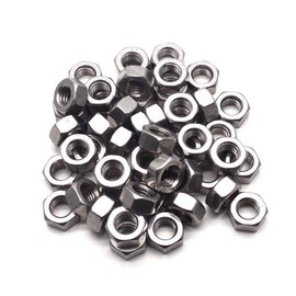 TERF M4 Hex Hexagon Nut M4 (4mm) Steel Hex Full Nuts - Pack of 200, Silver
