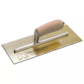 Kraft Tools 12" x 5" Golden Stainless Steel Trowel with Camel Back Wood Handle