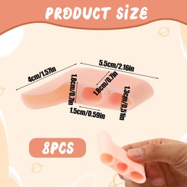 8 Pcs Pinky Toe Separator Bunion Corrector Toe Spacers Little Toe Protectors Pain Relief Cushions Soft Bunion Pads for Men Women Overlapping Toe Curled Pinky Toes Preventing Rubbing Relieve Pressure