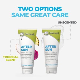 terrasil Loción Para Después Del Sol Con Aloe Vera, Manteca De Karité, Aceite De Coco Y Vitamina E. Alivia Las Quemaduras Solares Y Nutre Profundamente La Piel Expuesta Al Sol. Loción Corporal Natural