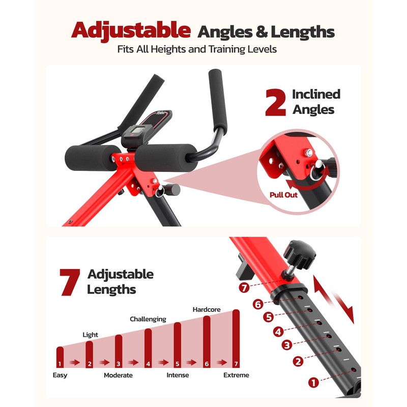 Yoleo 2 in 1 Ab & Rowing Machines for Home,