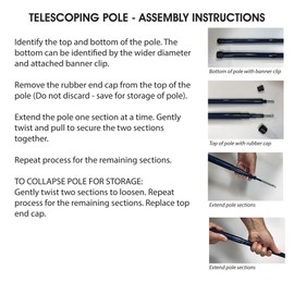 In the Breeze Heavy Duty Telescoping Pole - 13-Foot