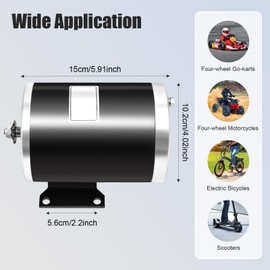 Jiabailie 36V 1000W Brushed DC Electric Motor,3000RPM Electric Scooter Motor,Electric Bicycle Motor Kit for Four-Wheel go-Karts,Four-Wheel Motorcycles,Scooters