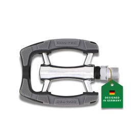 Contec Komfort Fahrrad Pedale Alu City Silber Rutschfest Reflektor CrMo Achse 270g, CPI-028