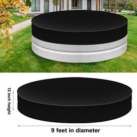 9ft Round Stock Tank Pool Cover, Waterproof Dustproof Pool Cover Protector for Steel Round Tank Pool 9 Feet in Diameter