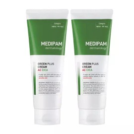 Medifarm 메디팜 그린플러스 에이씨 시카 크림 220ml 1+1 /주름개선+미백기능성 MediFarm Green Plus AC Cica Cream 220ml 1+1 / Wrinkle Improvement + Whitening Functional
