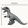 Tiny Heart Simulation Velociraptor Plush Toy, 16 Inch Velociraptor Dragon