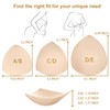 TopBine Bra Pads Inserts (2 Beige D/E+2 Black D/E, D/E)