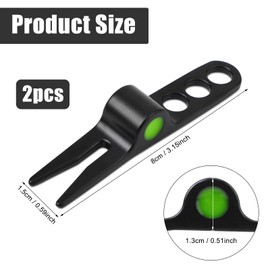 NQEUEPN 2 Pcs Golf Divot Tools, Black Golf Divot Repair Fork Portable Lightweight Golf Pitch Fork Golf Ball Accessory for Golf Divot Tools, On-Course Accessories