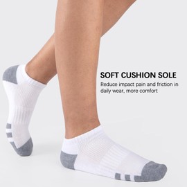 Heatuff 7 Pairs Mens Cushioned Ankle Socks Low Cut Athletic Breathable Comfort Casual Socks