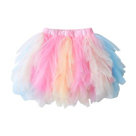 DXTON Girls Skirts Tulle Dance Ballet Skirt Princess Costume Kids Girls Tulle Skirt Ballet Skirt 2-8 Years, Sk245