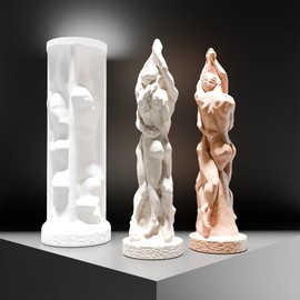 Couple Candle Mold Portrait Candle Mold Resin Casting Mold Resin Making Molds Silicone Mold for Candle Home Decorate Mold 3D Animal Mold Candle Making Mold