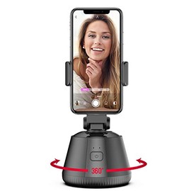 Futheda Smartphones Gimbal Stabilizer, 360° Rotation Smart Tracking Holder, Face Object Shooting Selfie Stick Mount for Tripod, Suit for Photographing Vlog Videos Shooting (Black)