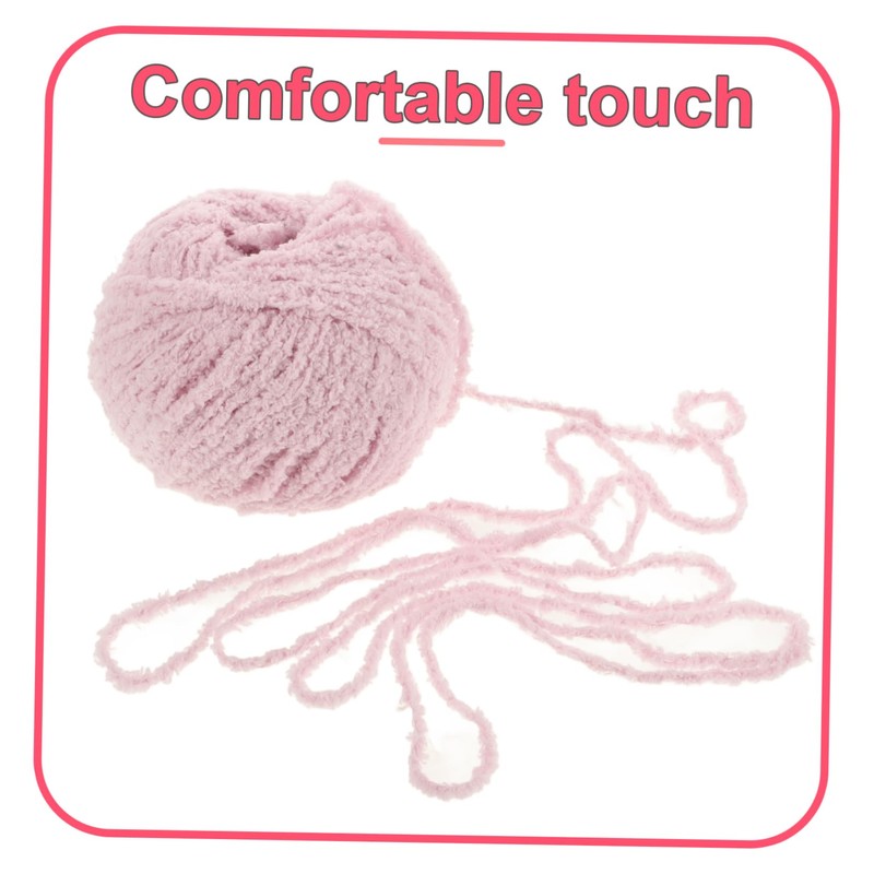 DOITOOL 2 Rolls Chenille Velvet Yarn for Doll Knitting and