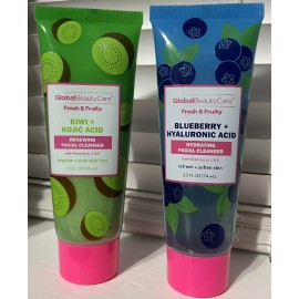 Fresh GLOBAL BEAUTY CARE Fresh And Fruity Facial Cleanser~Set of 2~Blueberry & Kiwi