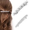Nicear 4er-Pack Haarspangen für Damen, Braut-Haarschmuck, Kristall-Strass-Perlen-Haarnadeln für Mädchen, Hochzeit,