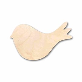 Unfinished Wood Bird Cute Craft Silhouette Craft up to 46" DIY 4" / 1/2"