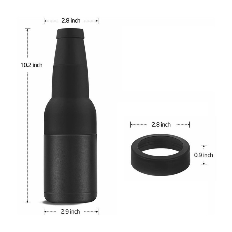 Stainless Steel Beer Can Double Walled Black Simple Insulated Cola
