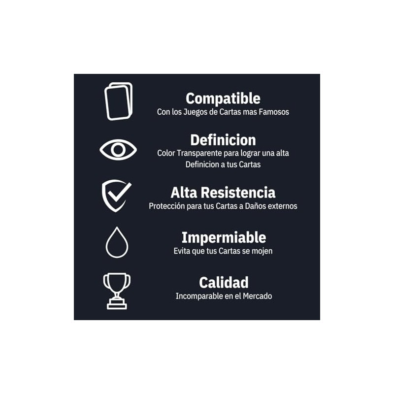 Fundas para Cartas MTG y TCG, 500 Unidades, Protectores Transparentes