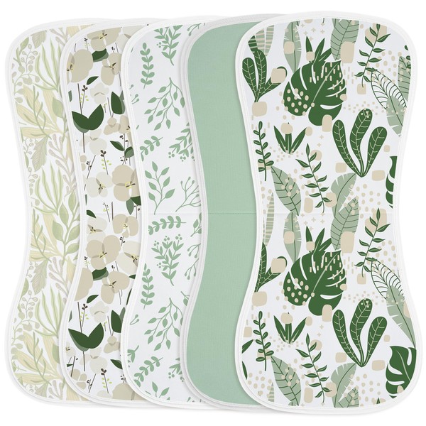 Yoofoss Baby Burp Cloths 5 Pack Burping Cloths for Babies